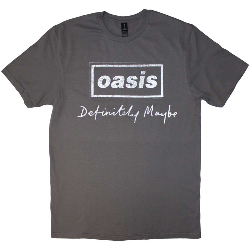 OASIS オアシス (10月 来日 記念 ) - Definitely Maybe Distressed Text Logo / Tシャツ / メンズ - PGS